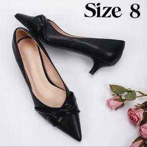 New Women sirahn Kitten Heeled Court Pumps black size 8